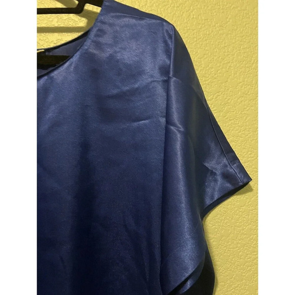 Vintage Christian Dior Women's Royal Blue Embroidered Night Gown Size L/XL - Picture 5 of 16